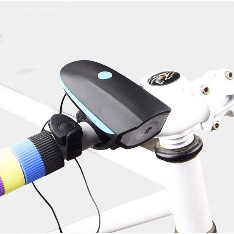 7588 Bicycle Light Bike Front Flashlight Wide Range USB Charge Ultralight Headlight Waterproof Bike Bell Cycling Accessories