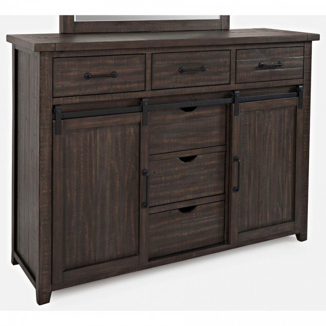 Loft 3-Pc Queen Bedroom Set (Queen Bed, Dresser or Chest, Nightstand) in Barnwood Finish