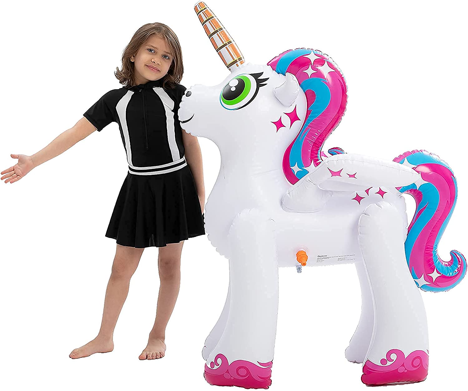 Clearance - Unicorn Yard Sprinkler, Pink and Blue