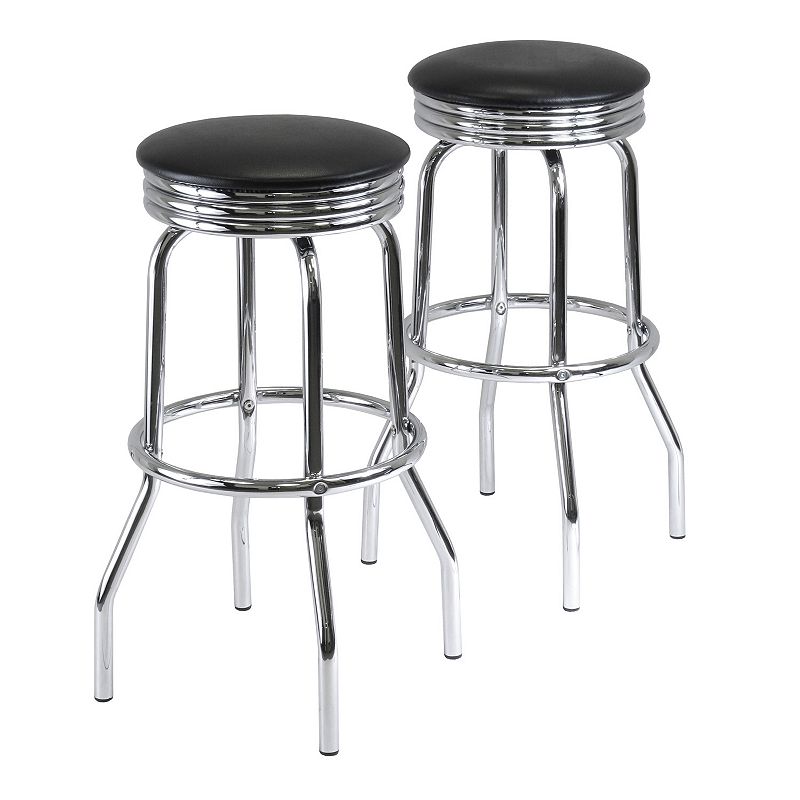 Winsome Summit Pub Table and Bar Stool 3-piece Set