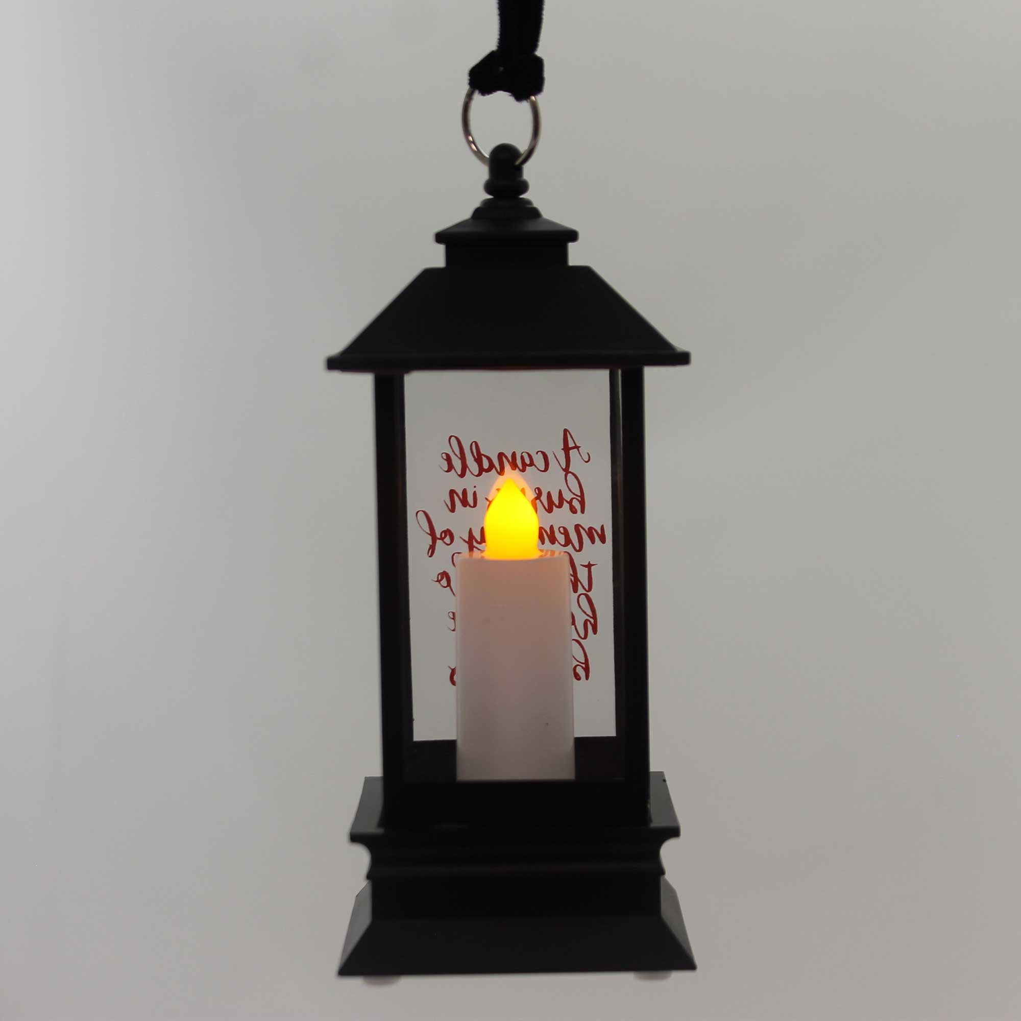 Black Memorial LED Lantern