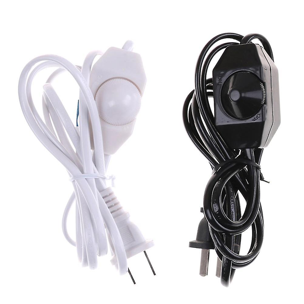 New White/black Lamp Power Cord W Dimmer Switch Ac 220v/110v Us Plug Hfmqv