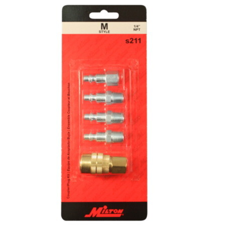 Milton S211 Milton 1/4  34NPT M Style Coupler an...