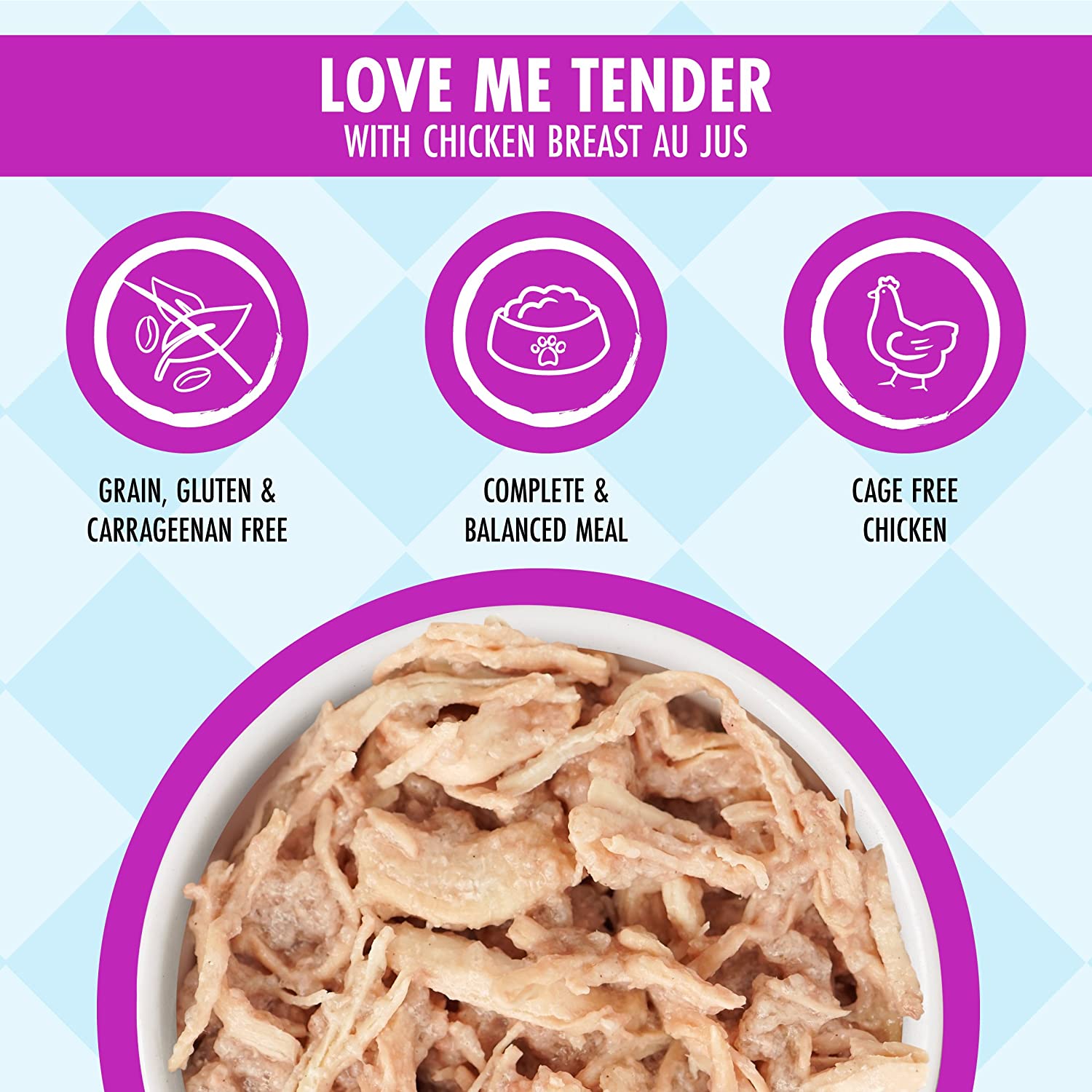 Weruva Dogs in the Kitchen Love Me Tender with Chicken Breast Au Jus Grain-Free Canned Dog Food 10-oz can case of 12