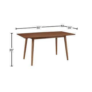 Walker Edison Furniture Company 60 in. Mid Century Wood Dining Table - Acorn HDW60MCAC