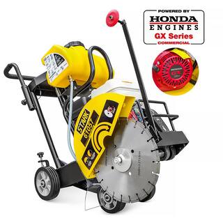 STARK USA 14 in. 5.5 HP 32.7 in. Concrete Cut-Off Walk Behind Saw Powered By Honda GX160 Engine 61057-H2