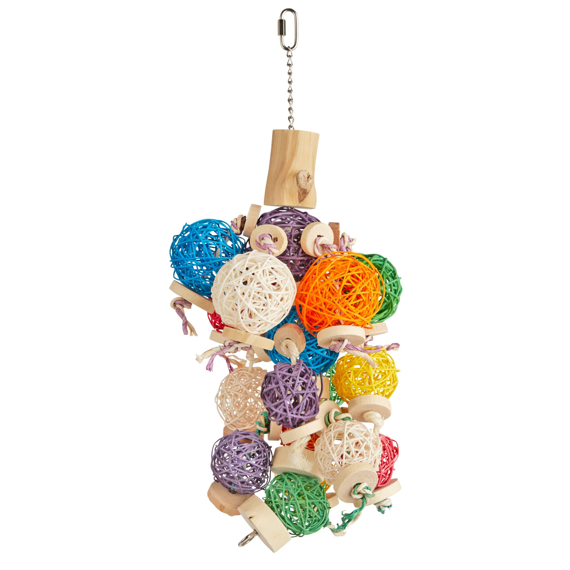 You  Me Cluster Vine Balls Chewing Bird Toy， Large