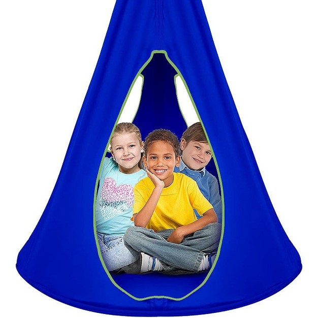 Sorbus Kids Nest Swing Fits 3 Children Blue