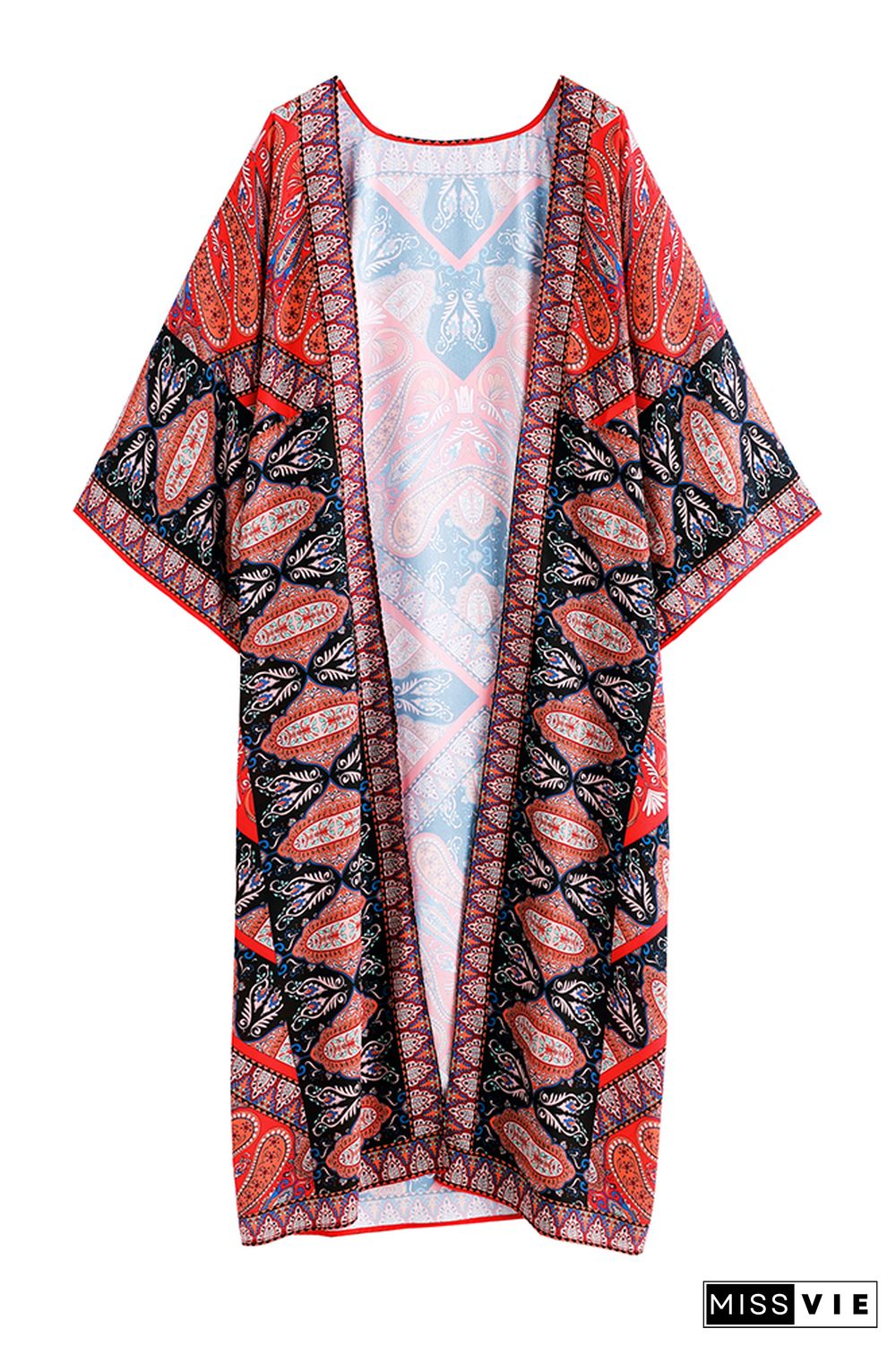 Chiffon Print Beach Cover Up Kimono Wholesale