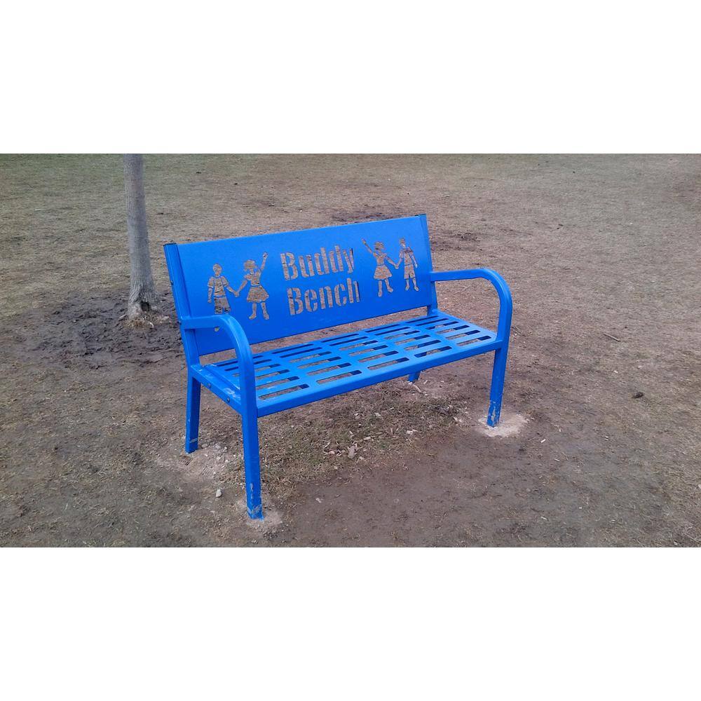 Paris 4 ft. Blue Buddy Bench 460-343-8002