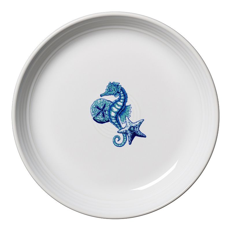 Fiesta Coastal Seahorse Luncheon Salad Bowl Plate