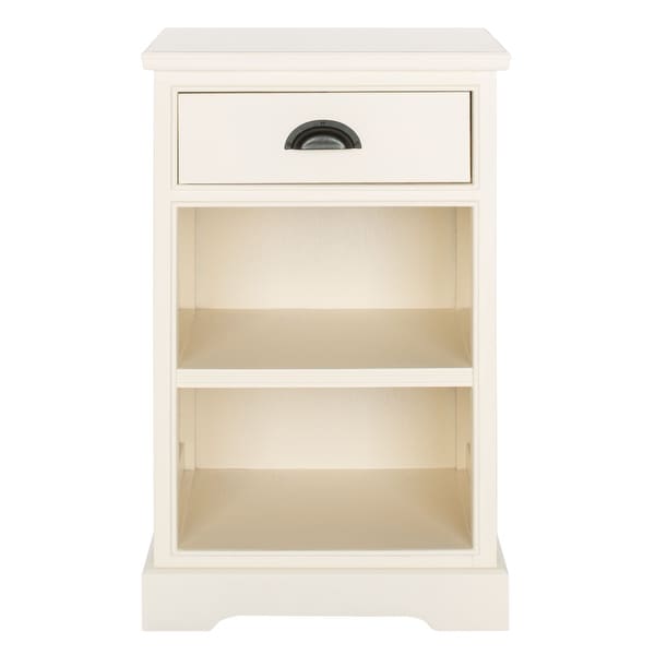 SAFAVIEH Griffin White Storage Side Table - 17.7