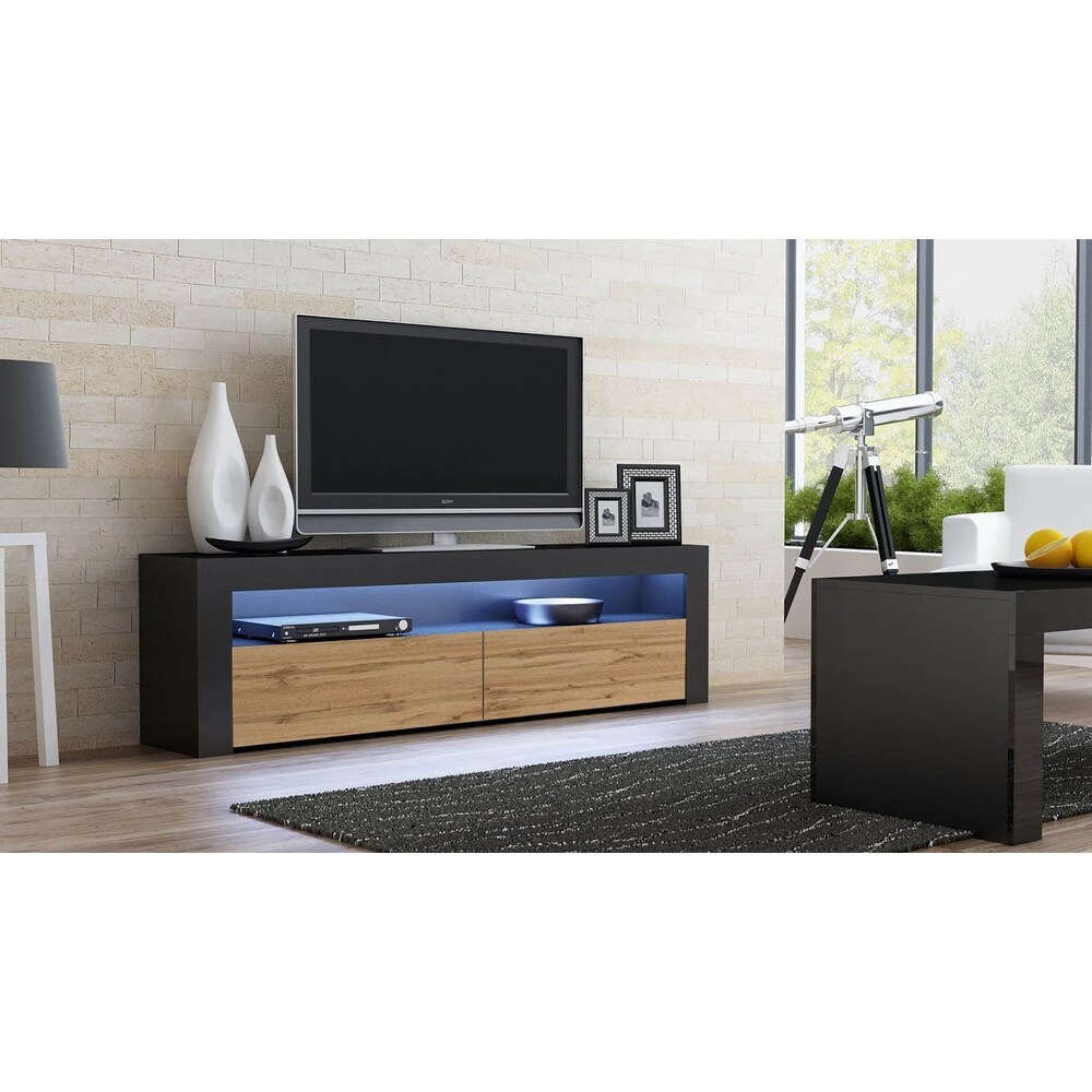 Milano Classic Modern 16 color LED 63 inch TV Stand