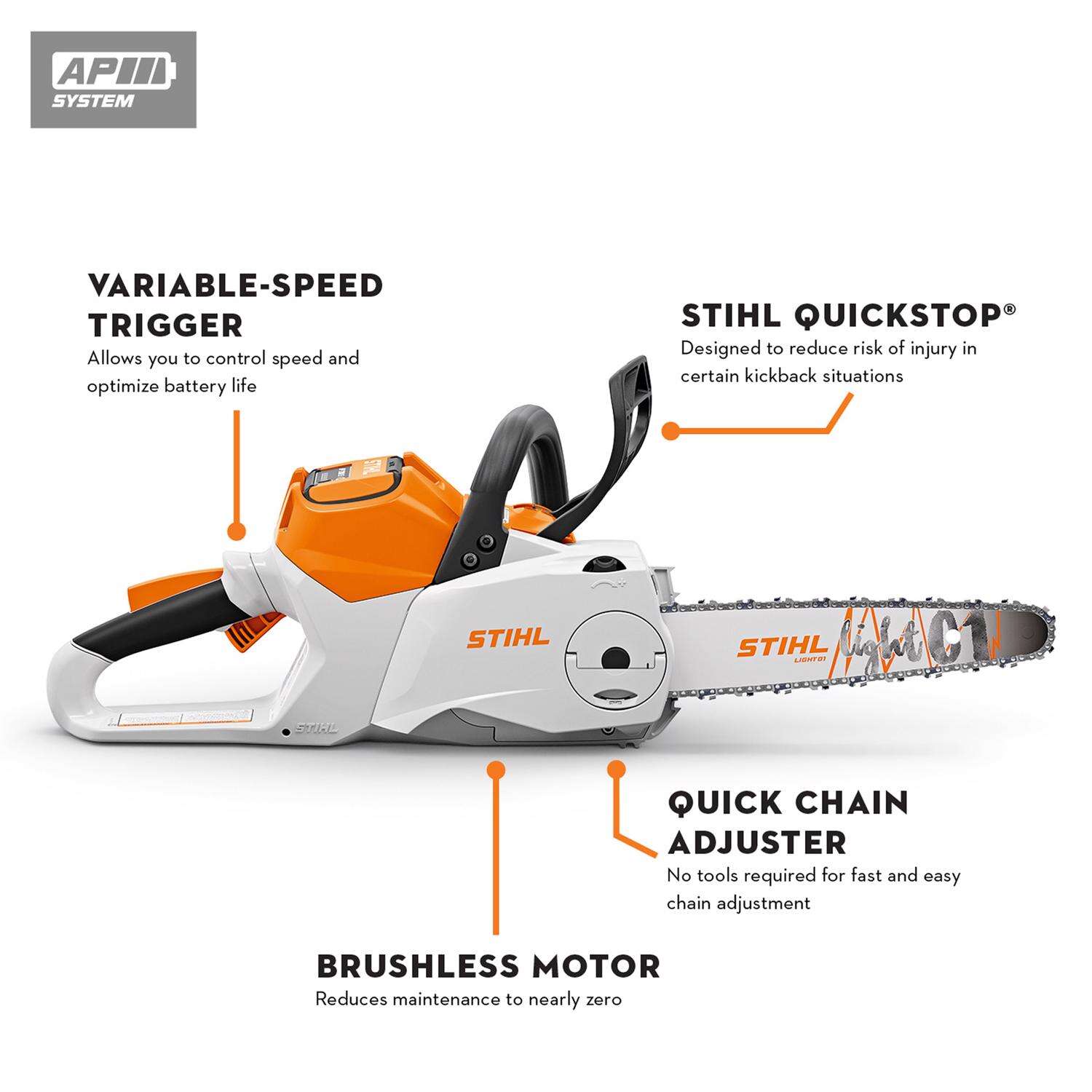 STIHL MSA 160 C-B 12 in. 36 V Battery Chainsaw Tool Only