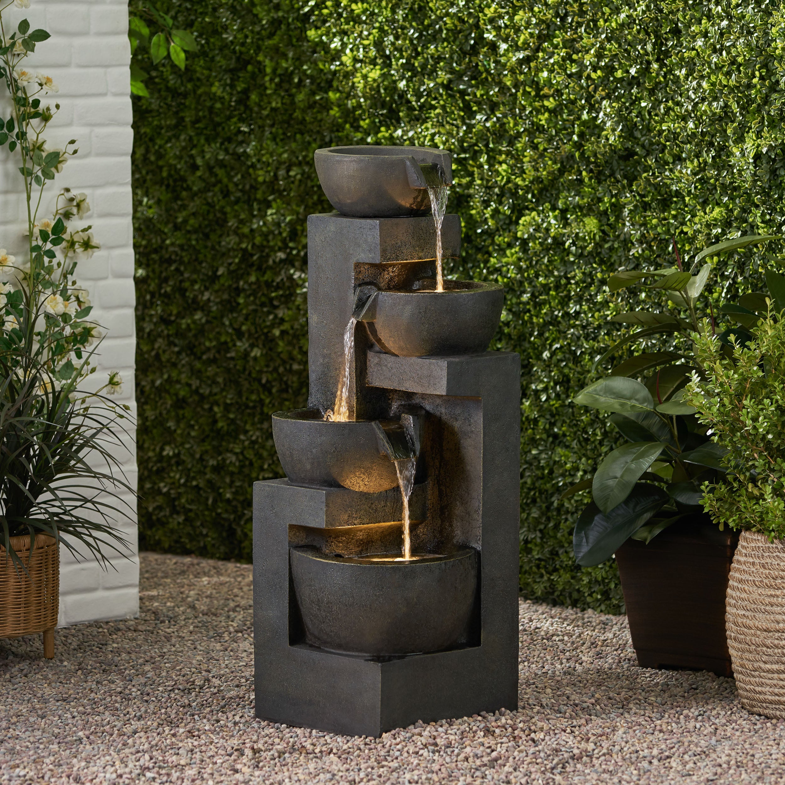 Clinch Ascot Outdoor Modern 3 Tier Fountain