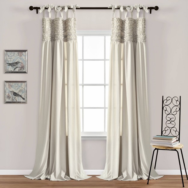 Lydia Ruffle Window Curtain Panels Lush D cor