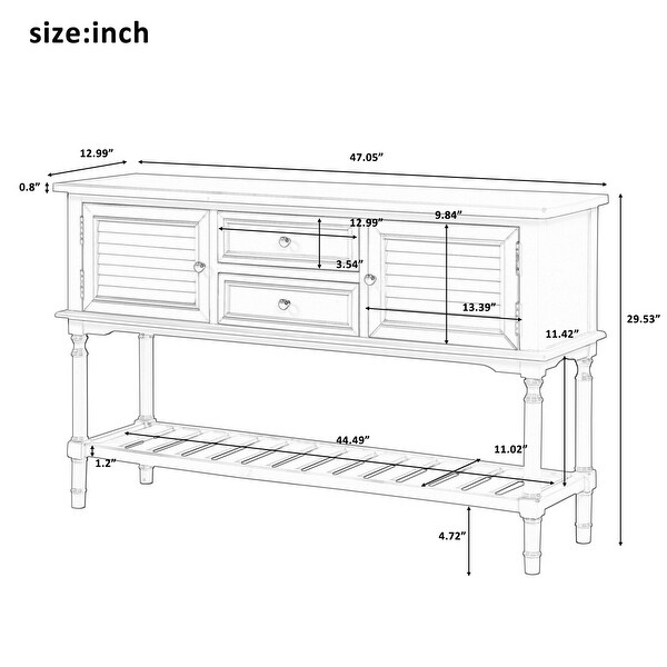 47'' Modern Console Table Sofa Table for Living Room