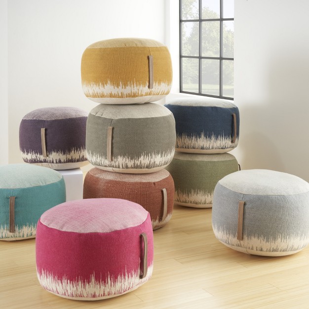 X 20 quot X 12 quot Indoor Drum Pouf With Handle