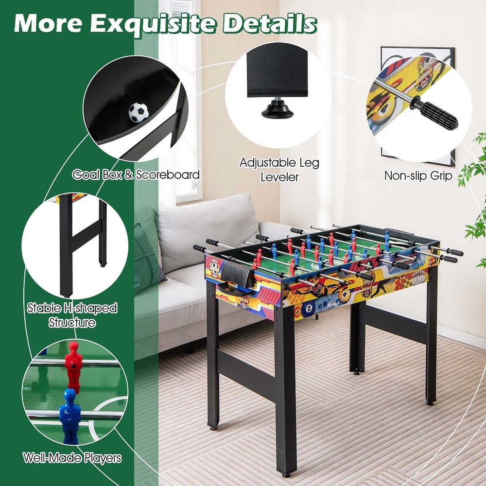 Costway 12 in 1 Combo Game Table Set with Foosball Air Hockey Pool   See Details