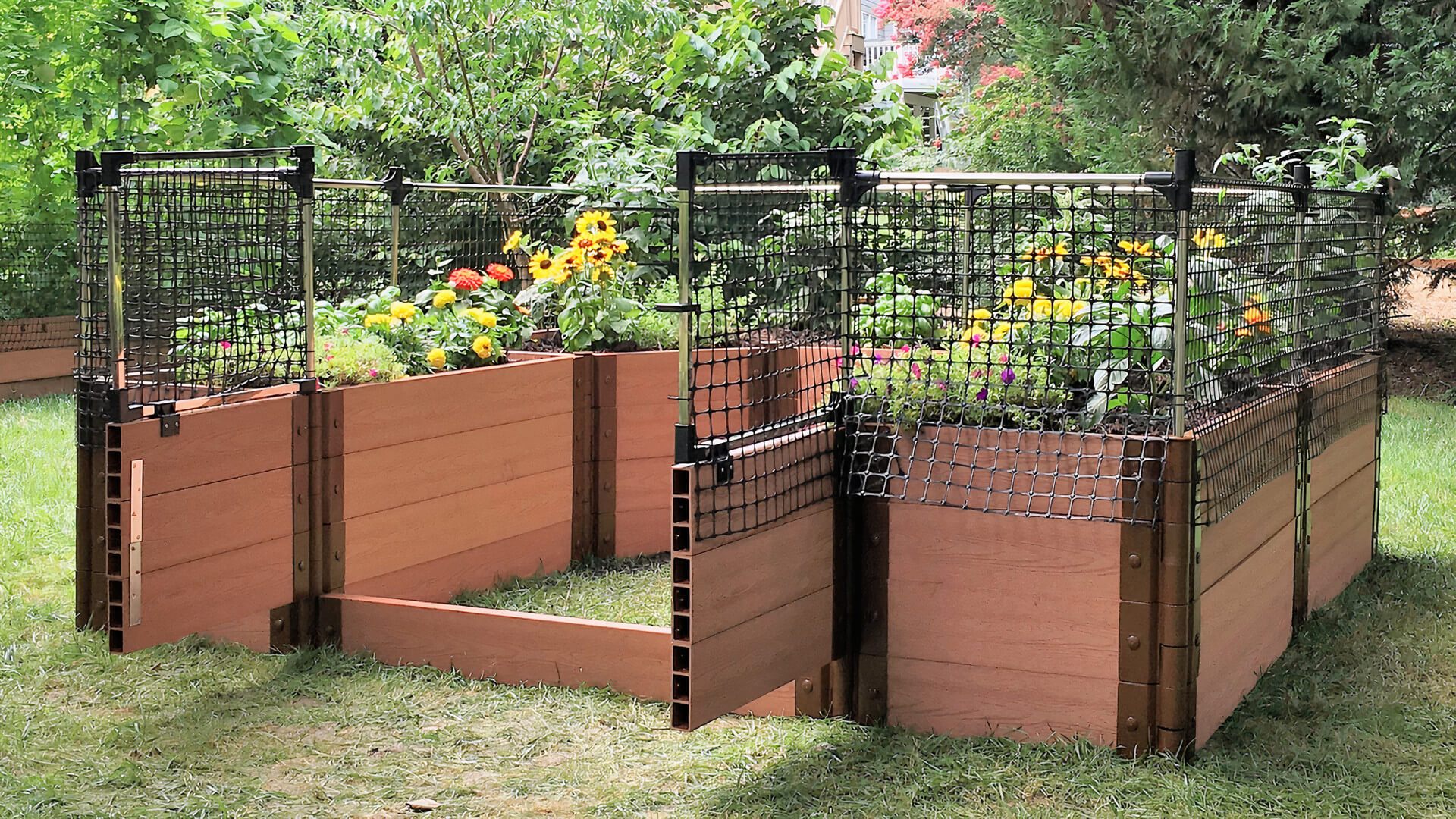 Walk-In 'Topolski' 8' x 8' Animal Barrier Raised Garden Bed - 2