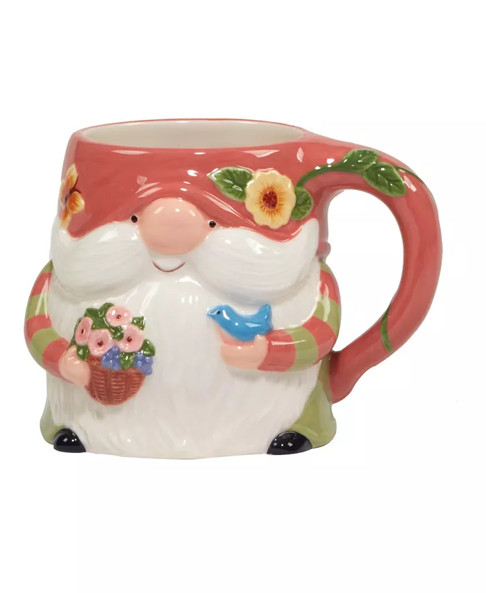 Certified International Garden Gnomes Set of 4 3-D Gnome Mugs