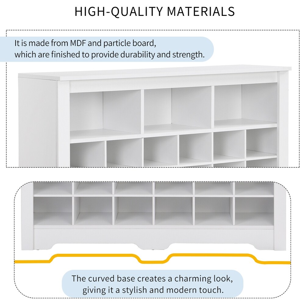 Modern Shoe Cabinet Storage Cabinet with Curved Base