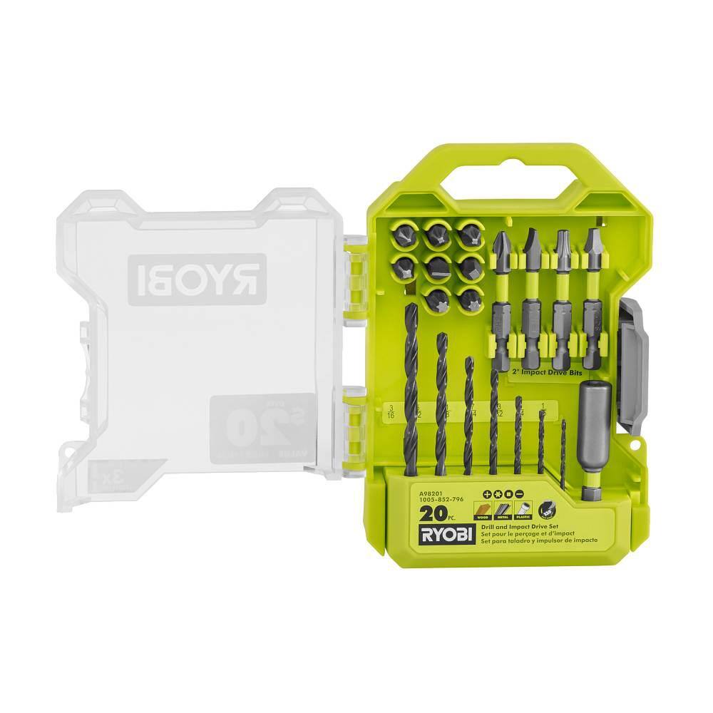 RYOBI Drill and Impact Drive Kit (20-Piece) A98201