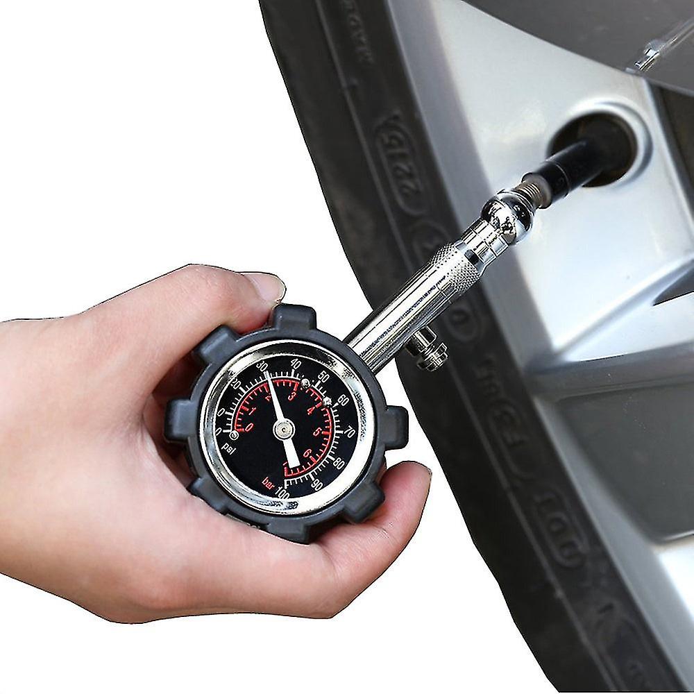 High Accuracy Tire Pressure Gauge Black 100 Psi For Accurate Car Air Pressure Tyre Gauge For Car Truck And Motorcycle