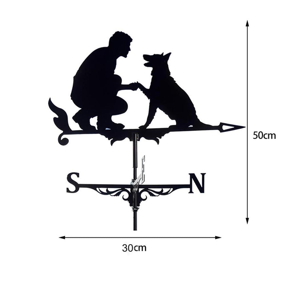 Roof Weather Vane， Traditional Drawing Iron Weather Vane， Roof Decoration Drinking Garden， Multifunctional Weather Vane， for Barn， Pavilion ， 1