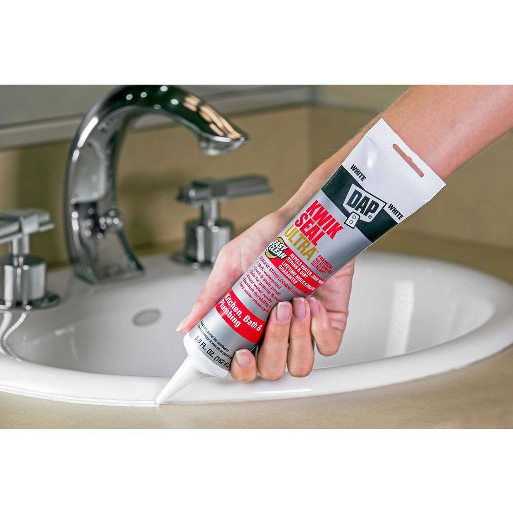 DAP Kwik Seal Ultra 5.5 oz. Clear Advanced Siliconized Kitchen and Bath Caulk 18902