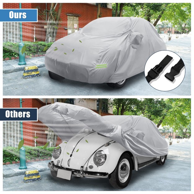 Unique Bargains Waterproof With Zipper Car Cover For Volkswagen New Beetle 98 19 Silver Tone