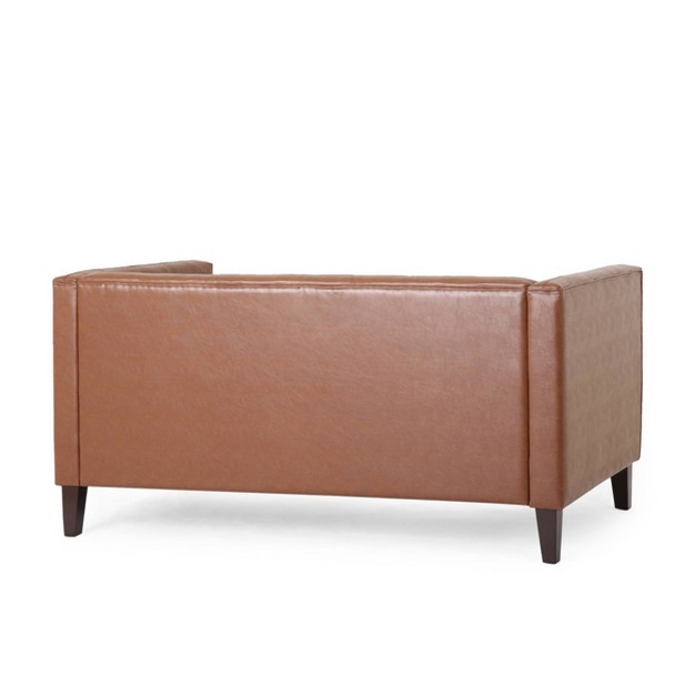 Rockney Contemporary Upholstered Tufted Loveseat Christopher Knight Home