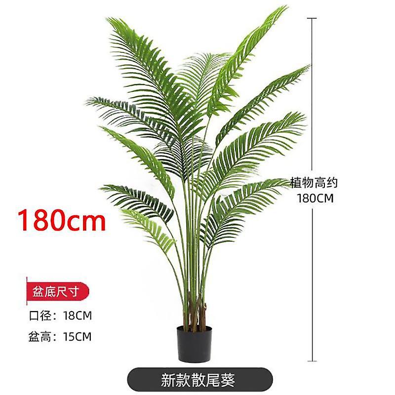 Artificial Fake Palm Tree Simulation Faux Tropical Palm Silk Plant For Home Office Living Room Decor