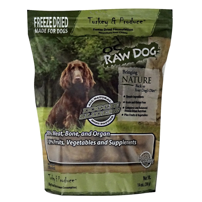 OC Raw Turkey and Produce Freeze Dried Formulation Slider For Dog