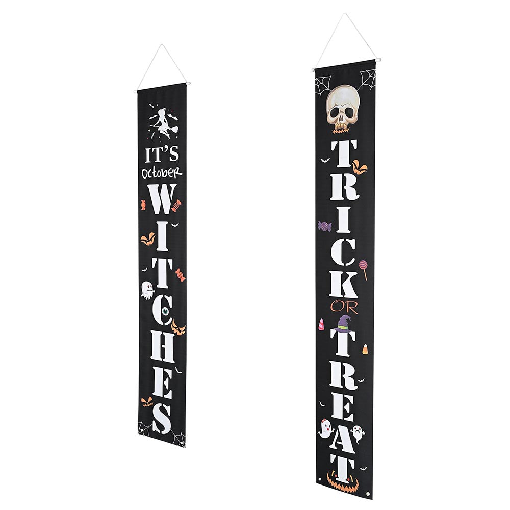 Yescom Halloween Decorations Door Signs Trick or Treat Witches 2-Pack