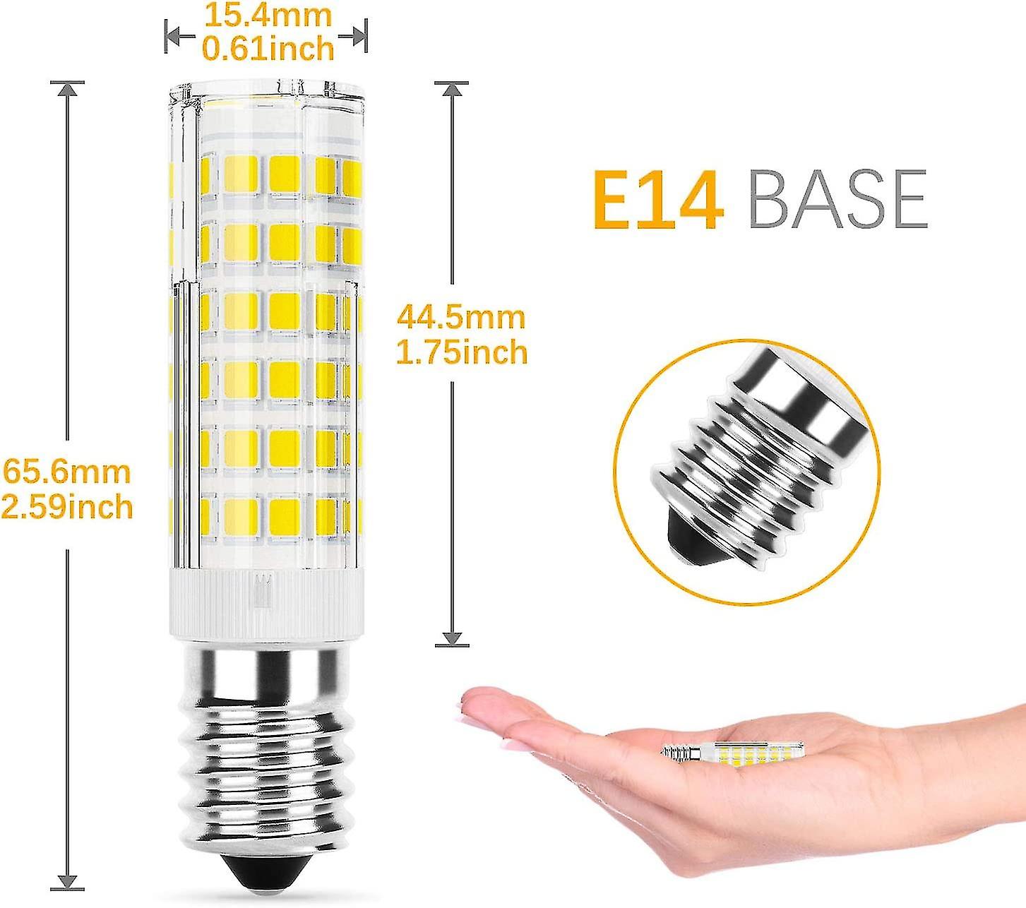 Cisea Led Bulb E14 Hood 10w， 1200lm， Cool White 6000k， Small Edison Screw， Not Dimmable， 2 Pieces