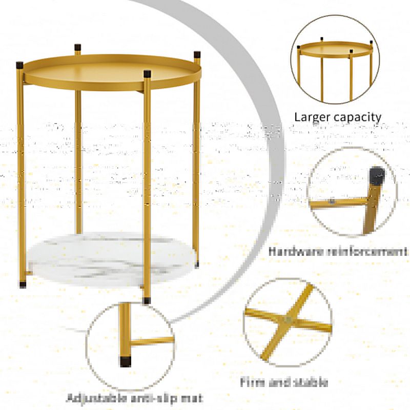 Frana Anti-Rust Multi-Purpose End Table with Rubber Foot Pads