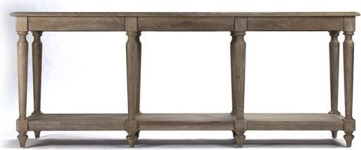 Console Table ALSACE Oyster Gray Wood   Traditional   Console Tables   by EuroLuxHome  Houzz