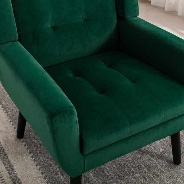 Velvet Upholstered Accent Chair Living Room Chair