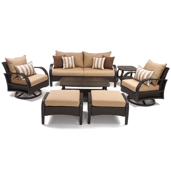 Barcelo 7 Piece Sunbrella Outdoor Patio Motion Club Seating Set