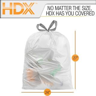 HDX 13 Gal. White Drawstring Kitchen Trash Bags (150 Count) (Pack of 2) HDX13G150-2PK