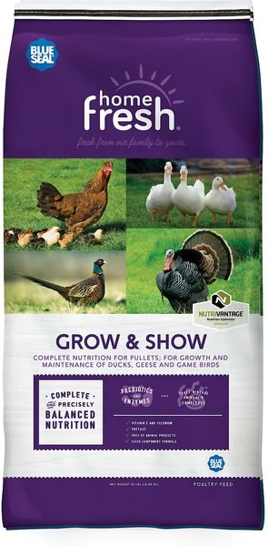 Blue Seal Home Fresh Grow and Show， Pellet Poultry Food， 50-lb bag