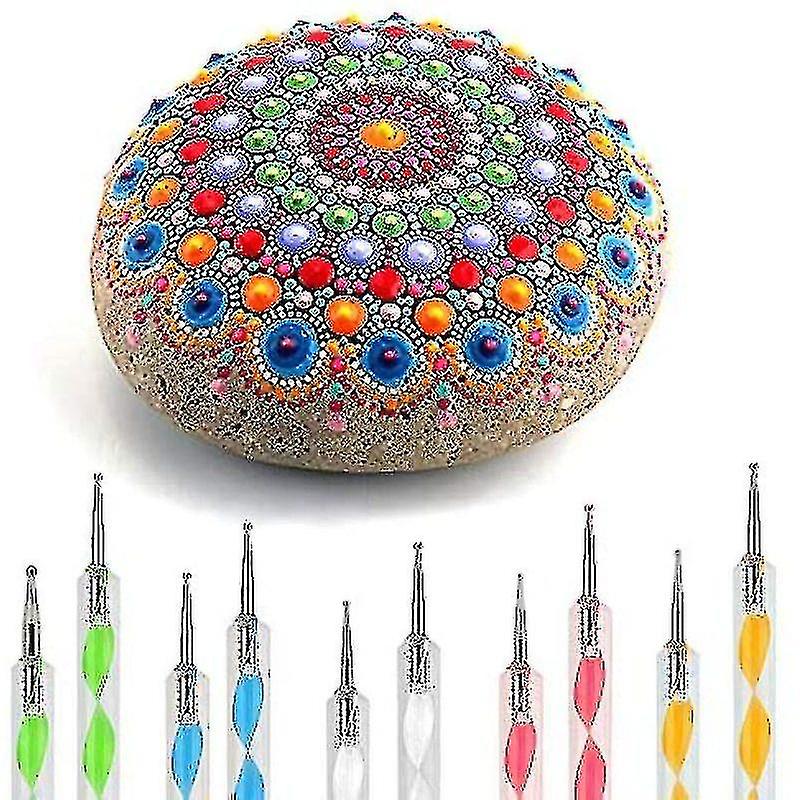 Dotting Tools Kits， 25 Tlg Mandala Dotting Tools Set， Dotting Pens Brushes Stencil Ball Stylus Paint Tray For Painting Rocks Drawing Drafting，ssxjv