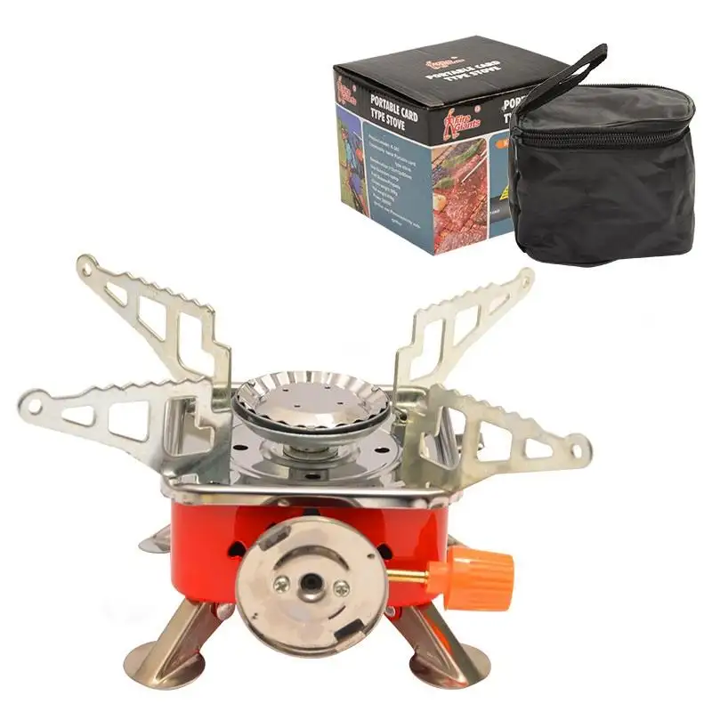 Cheap Camping Mini Stoves Backpack folding Gas Hiking Cooker Metal Butane Stove Burner