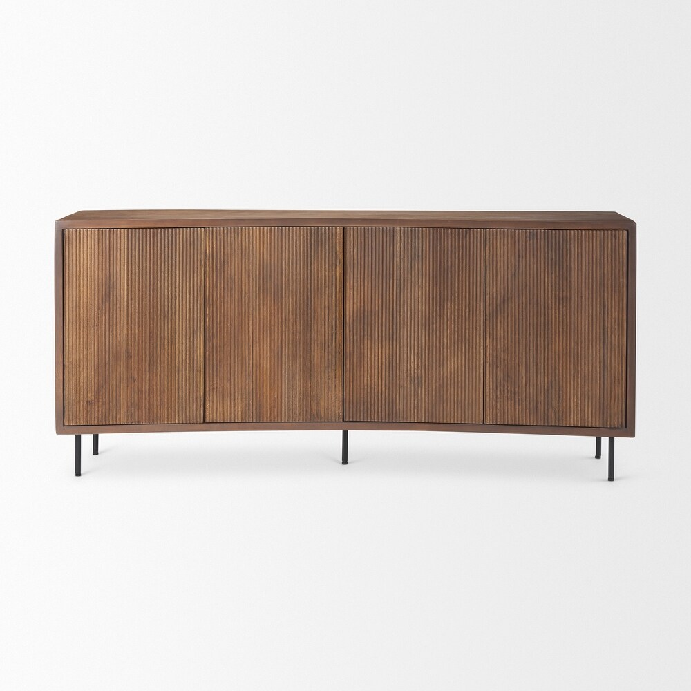 Lance Medium Brown Solid Wood w/ Curved Facade Sideboard   50\