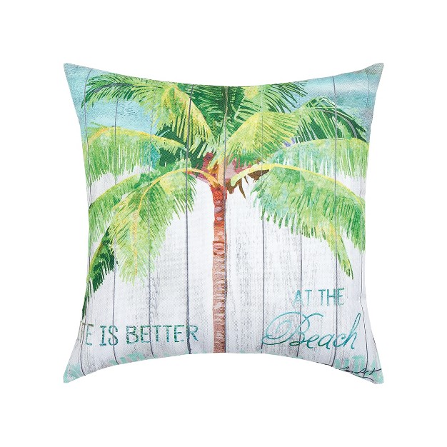 X 18 quot At The Beach Coastal Indoor outdoor Decorative Throw Pillow