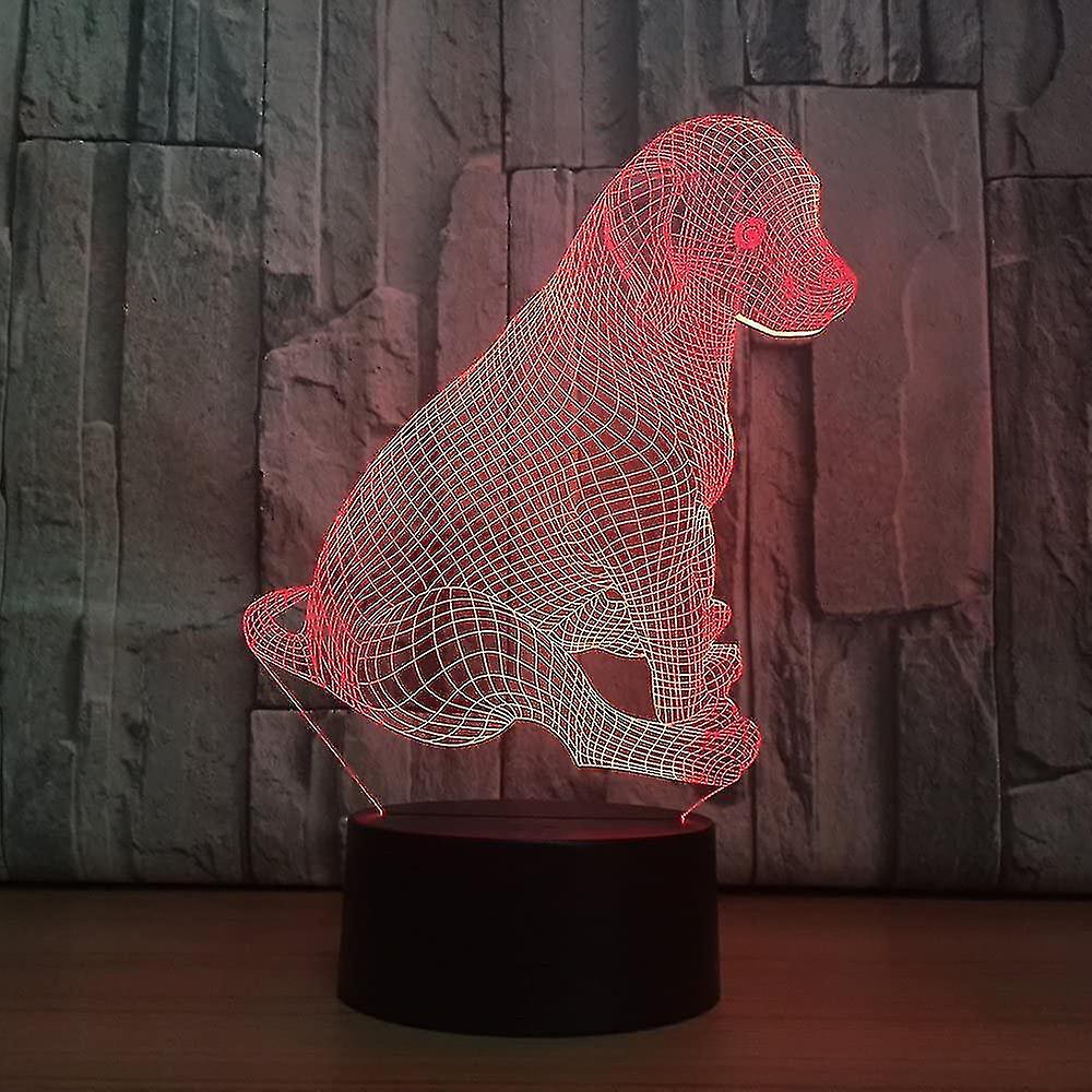 Golden Retriever 3d Optical Illusion Night Light Acrylic 7 Color Change Touch Switch Holiday Birthda