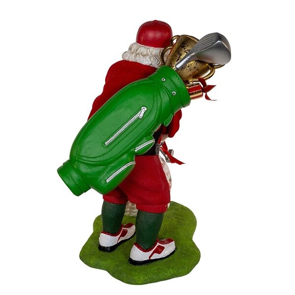 Kurt Adler 11Inch Fabriché Golfer Santa With Oversized Golf Ball