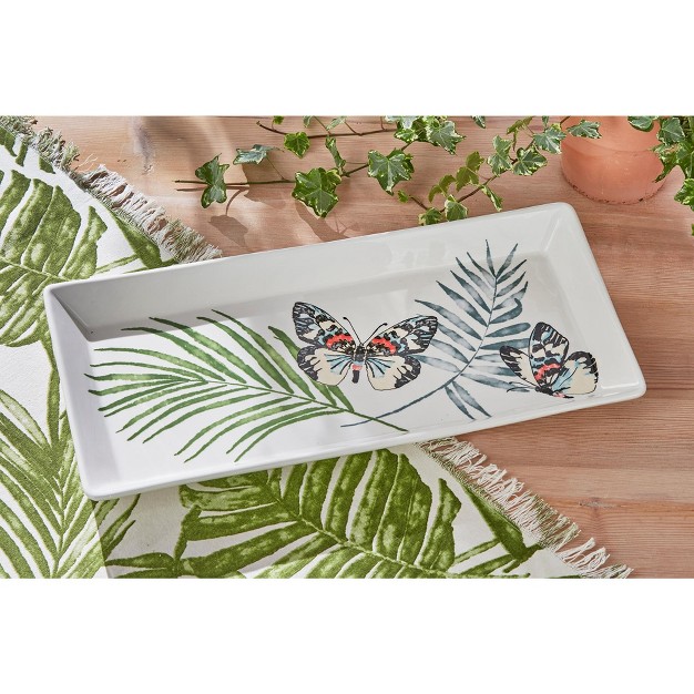 Tagltd Palm Butterfly Platter