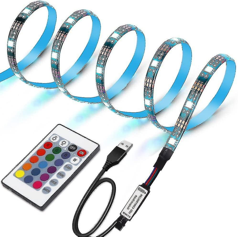 Tv Backlight Led Strip With 16 Colors 4 Modes Remote Control